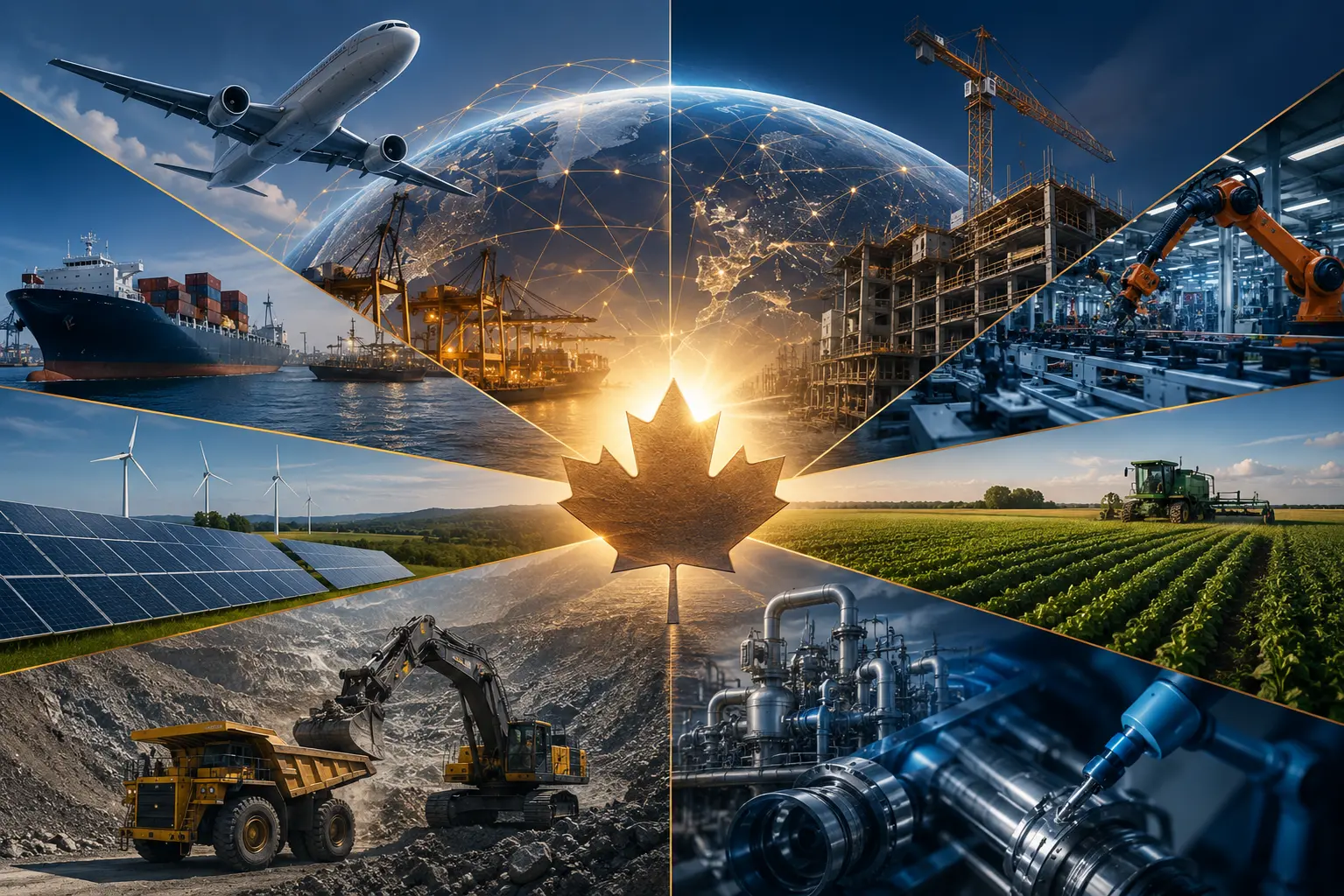 Canadian industries connected with global markets